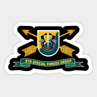 8th Special Forces Group - Flash w Br - Ribbon X 300 Sticker